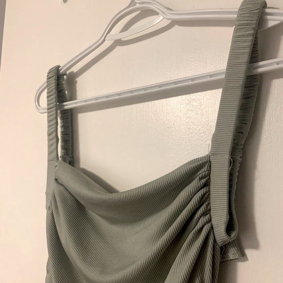 Princess Polly Lainey Midi Cutout Dress (Sage) - Picture 5 of 8